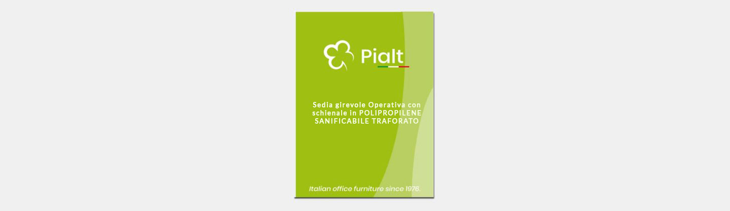 Sedia girevole Operativa con schienale in POLIPROPILENE SANIFICABILE TRAFORATO